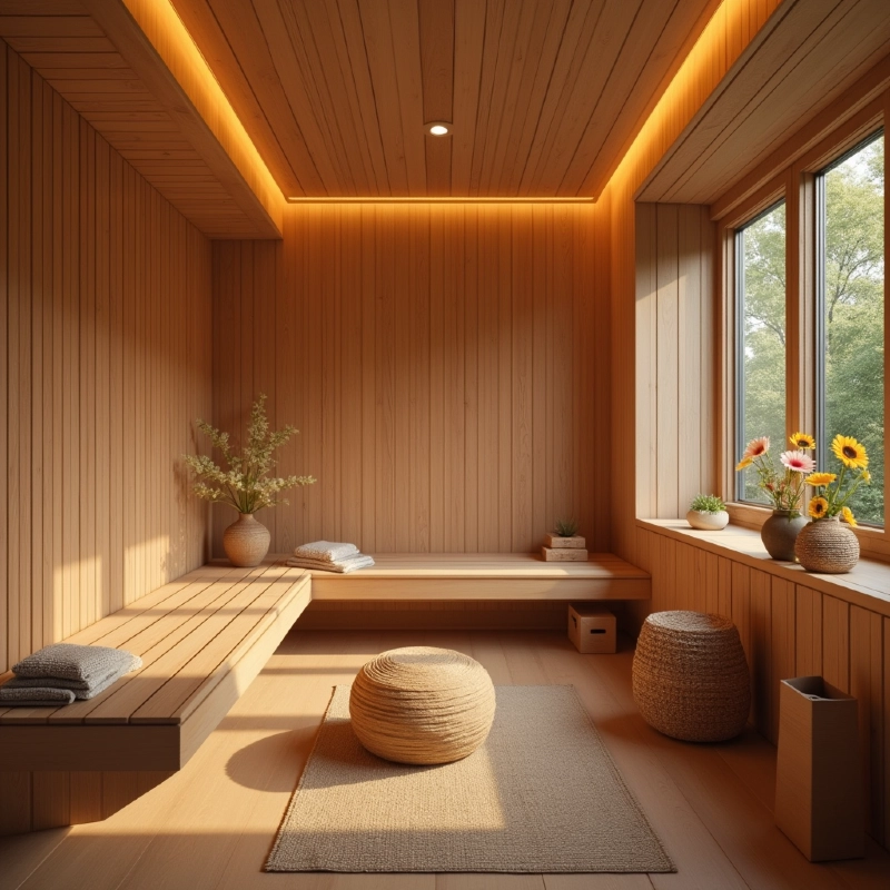 Image d'un sauna moderne